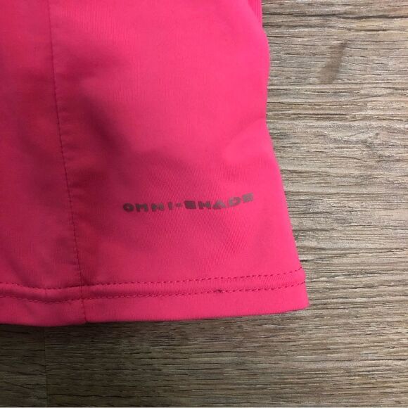 Women’s Columbia Pink Lightweight Omni Shade Hooded Workout Top Size L - Picture 5 of 12